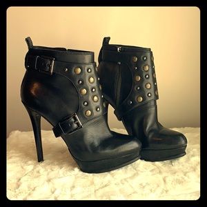 Michael Kors Leather Studded Booties - 8.5